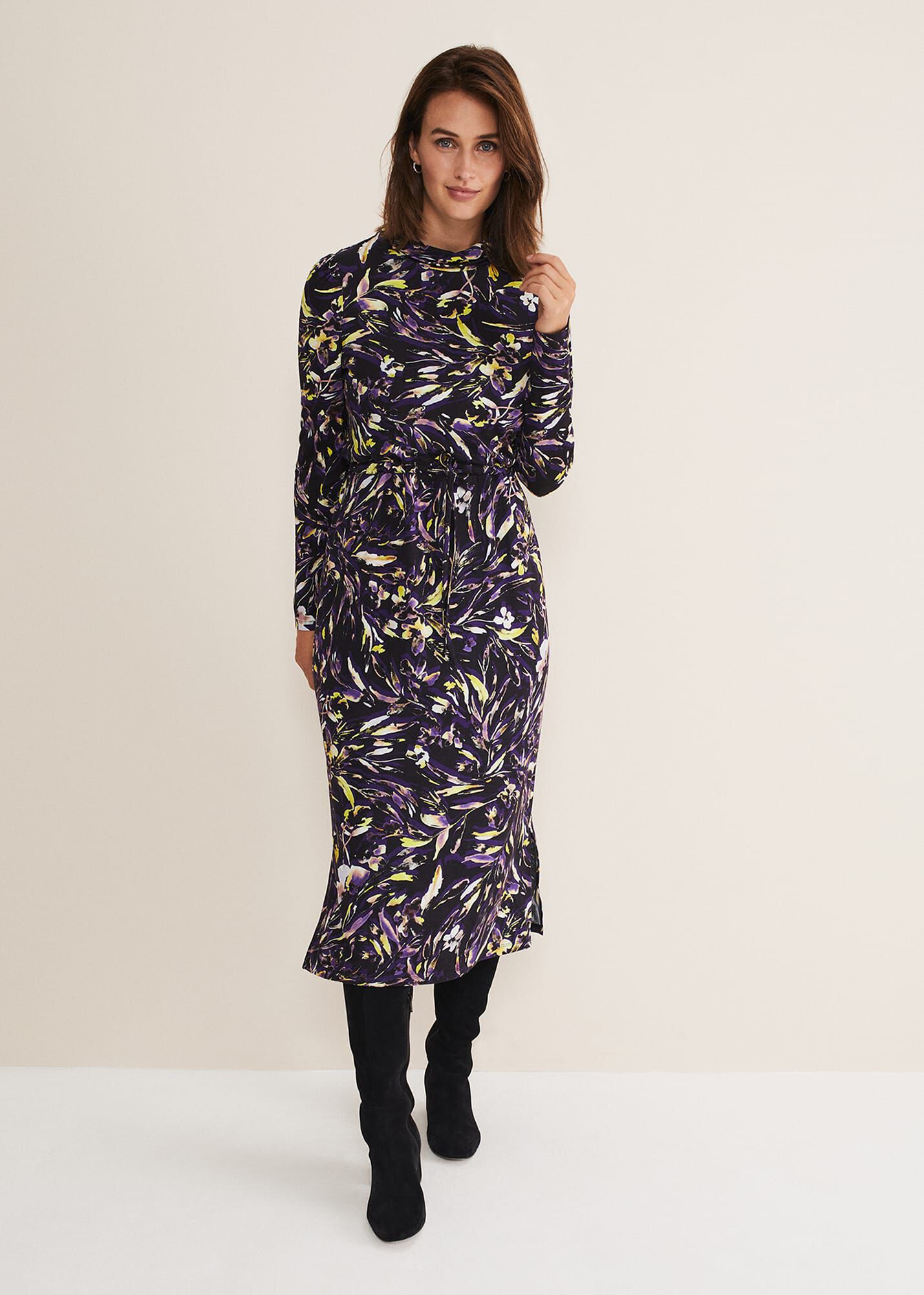 Printed jersey dress on sale