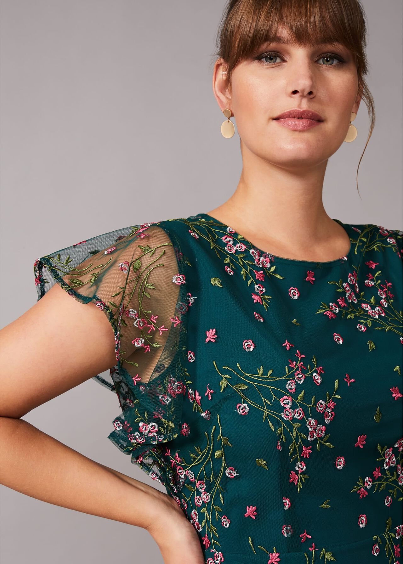 Aileen Floral Embroidered Dress