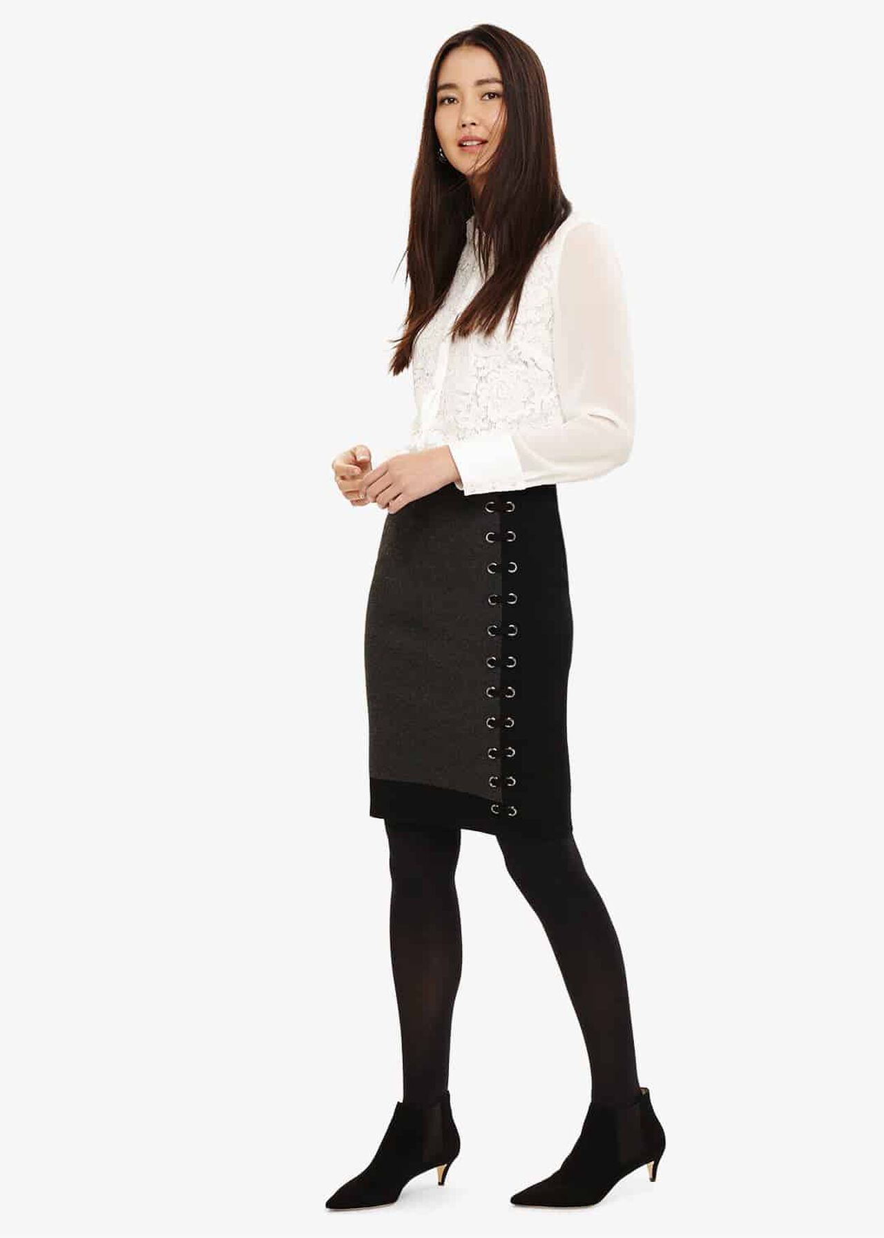 Essie Eyelet Knitted Skirt