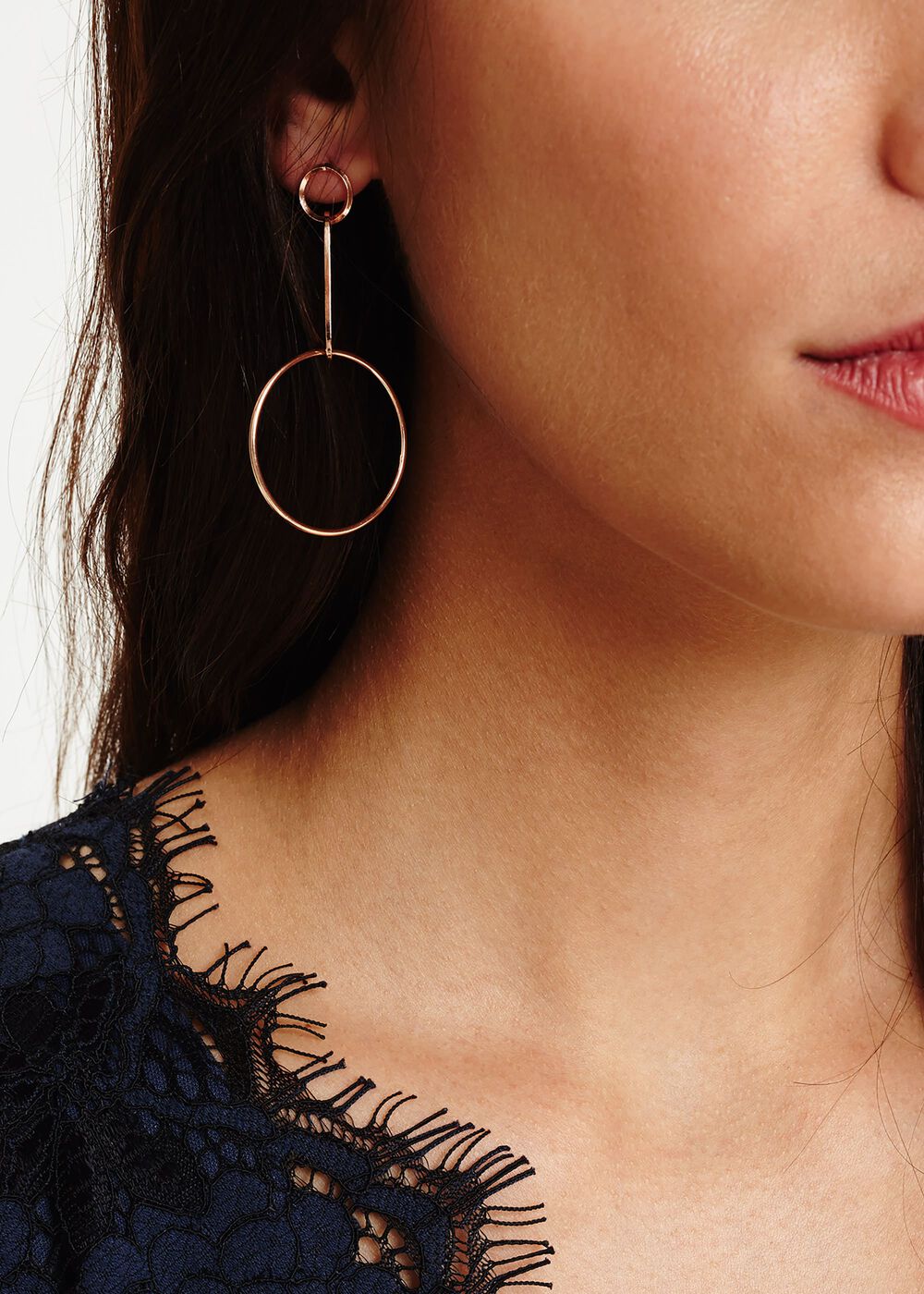 Yasmina Circle Drop Earrings