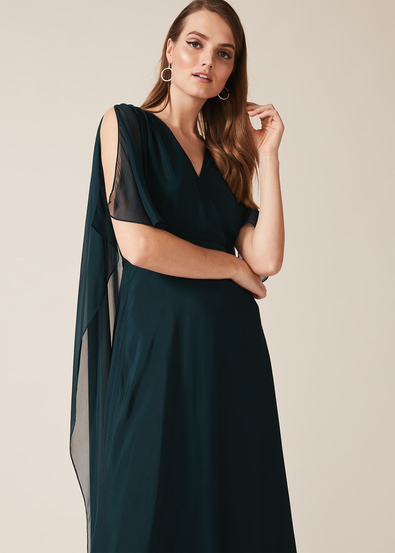 Arwen Silk Drape Dress