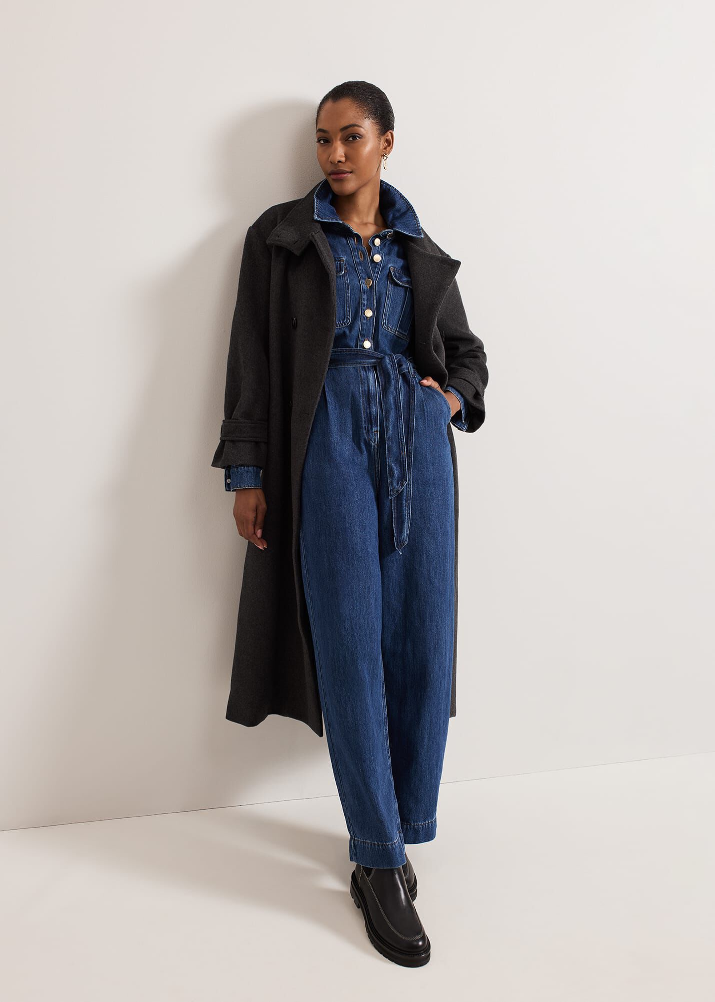 Avalon Denim Utility Jumpsuit | Phase Eight ROW |
