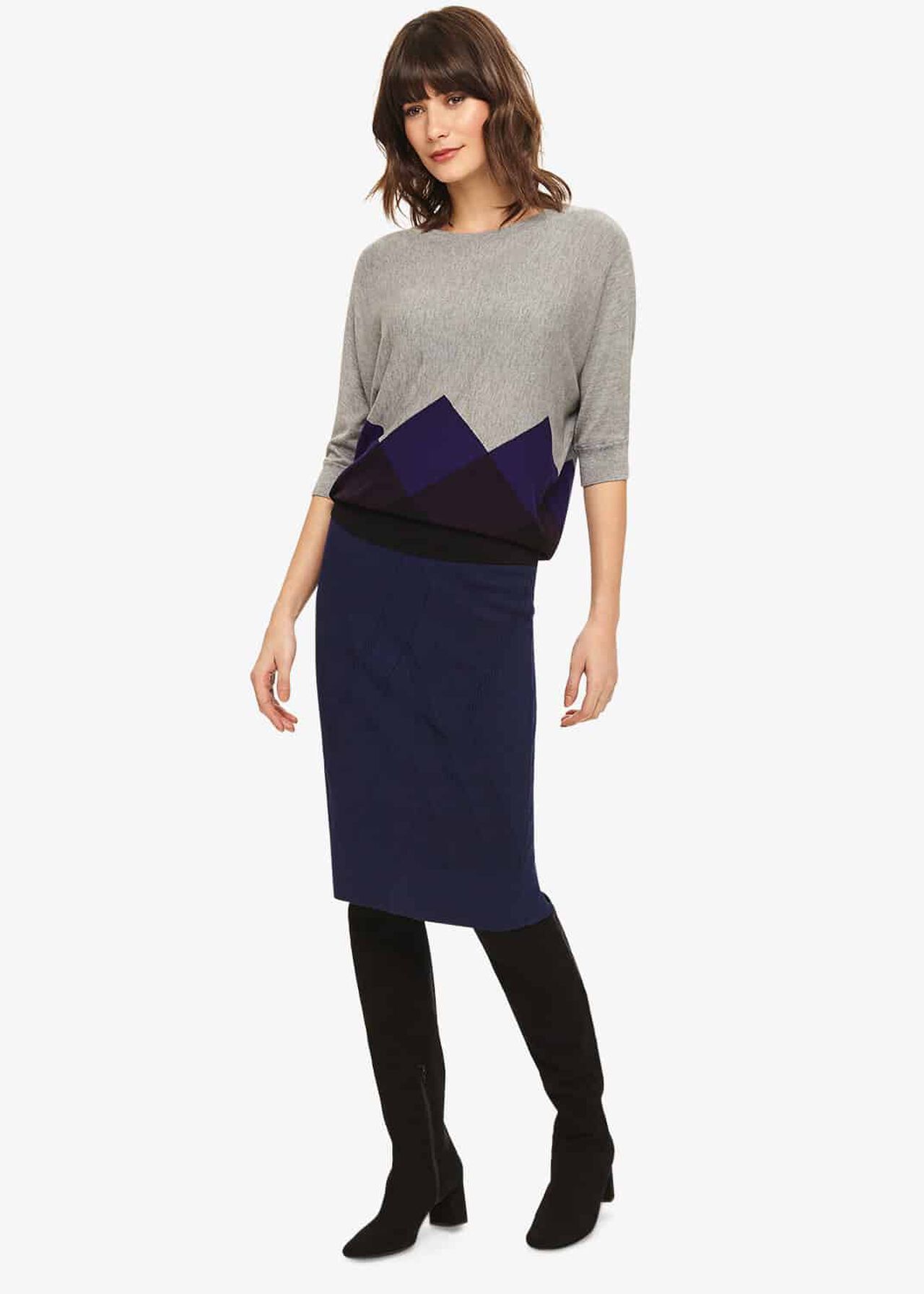 Georgina Grid Stitch Skirt