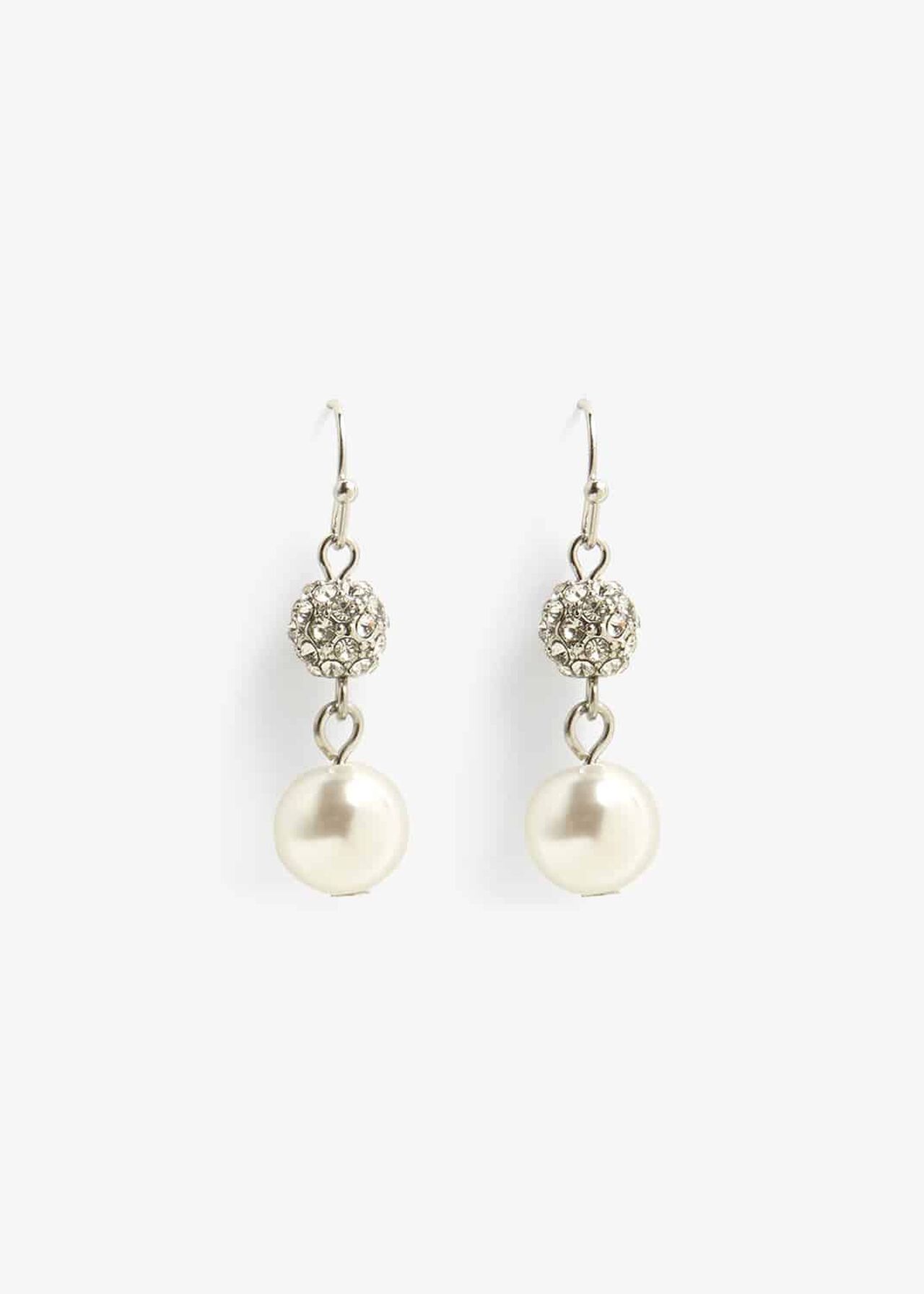 Avalia Faux Pearl And Pave Drop Earrings