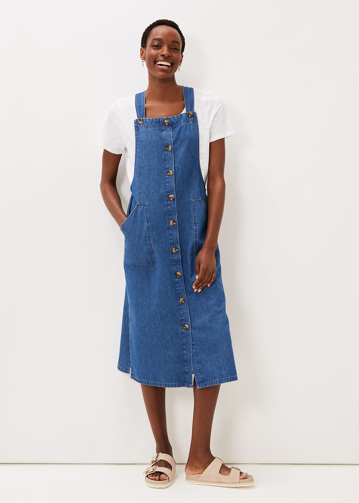 Denim | Denim Pinafore Dress | WoolOvers UK