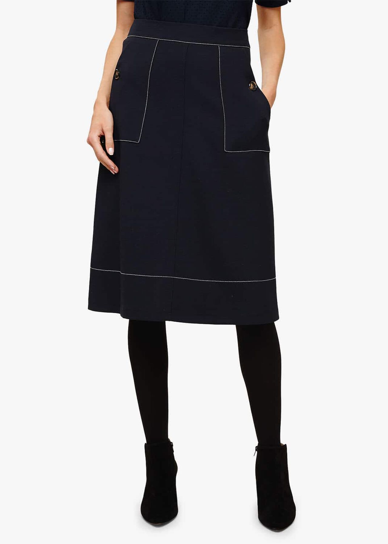 Castielle A-Line Stitch Skirt