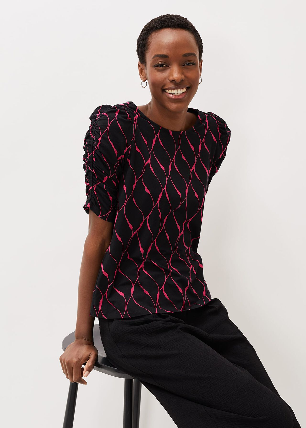 Ally Abstract Print Top