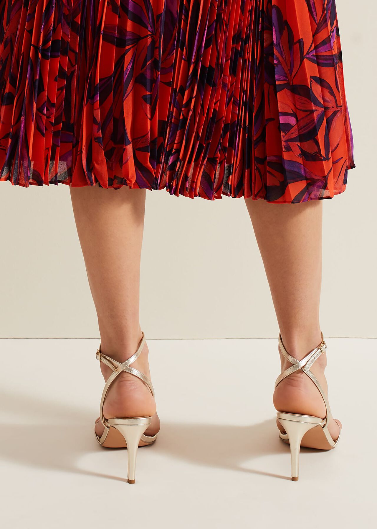 Leather Barely There Strappy Sandal