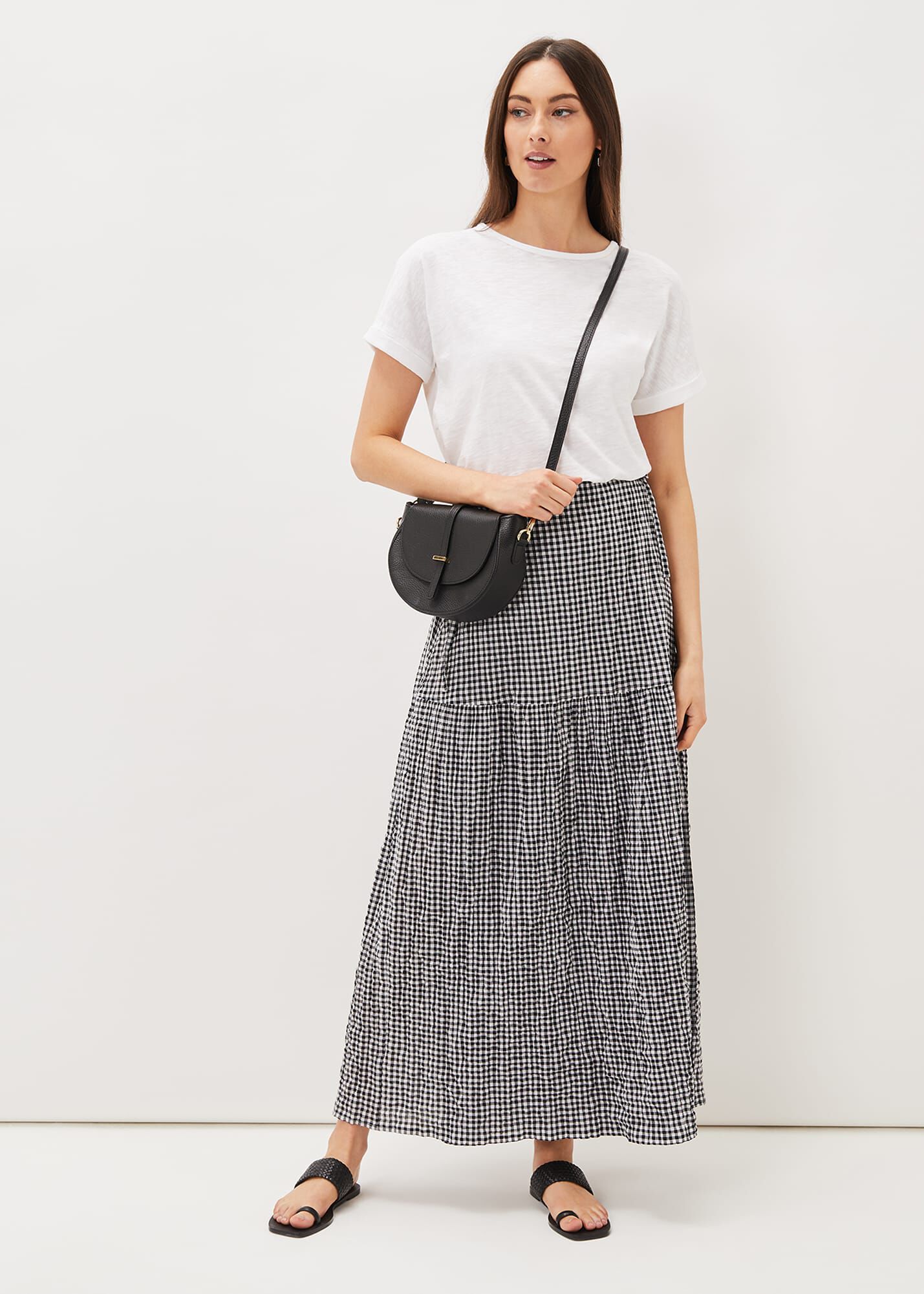Bless Couture  And for tonights finale this GINGHAM PRINT MAXI SKIRT and  LACE ALL OVER TOP   Facebook