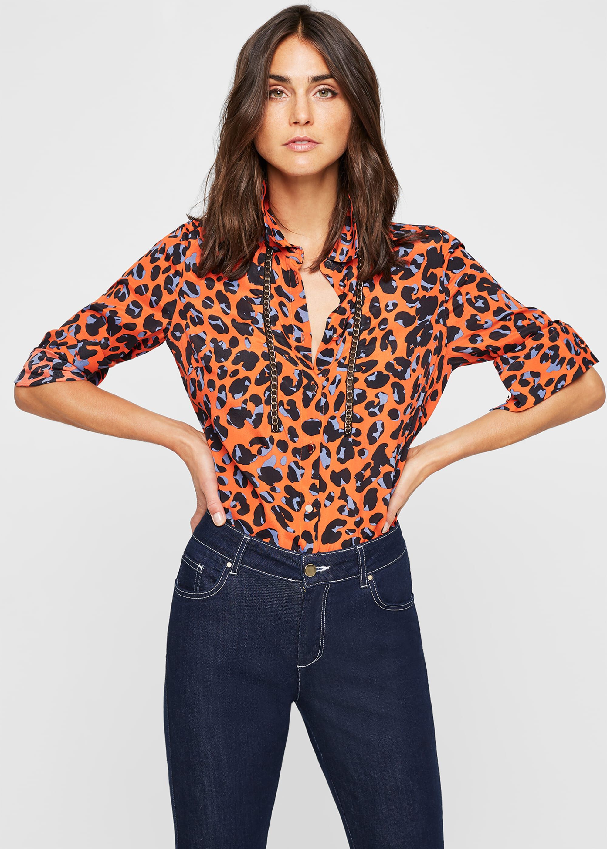 Hena Leopard Chain Shirt | Phase Eight