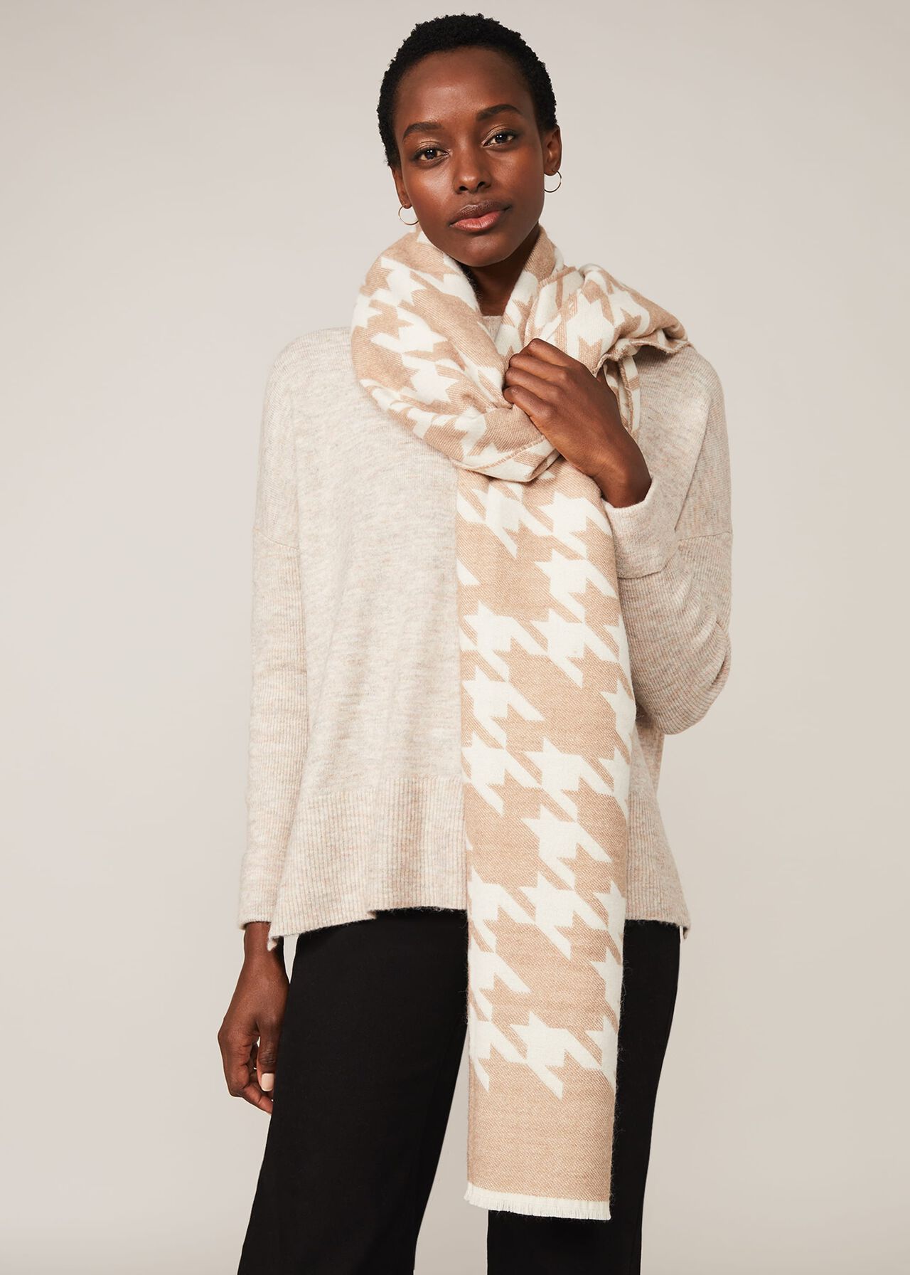 Large Houndstooth Scarf