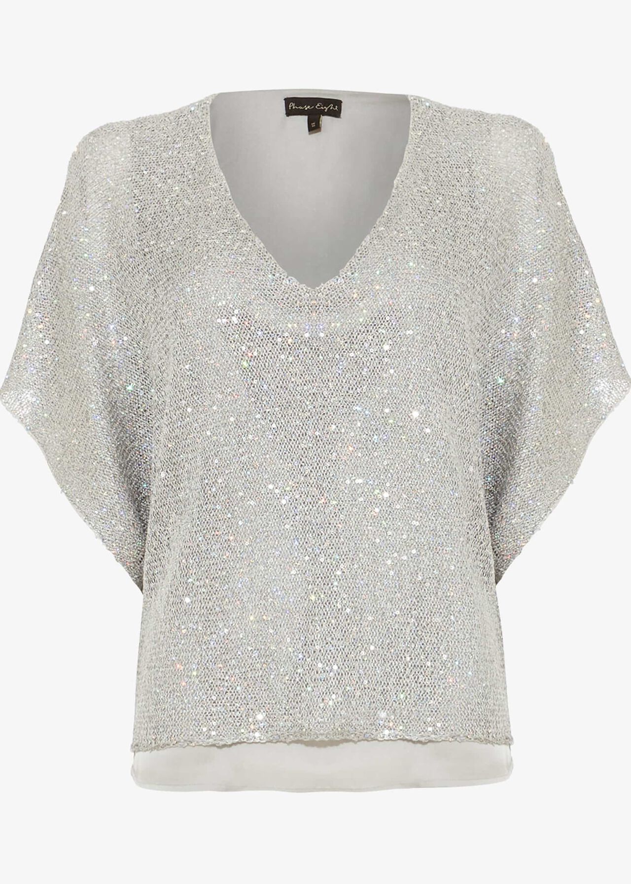 Antonella Hologram Sequin Knitted Top