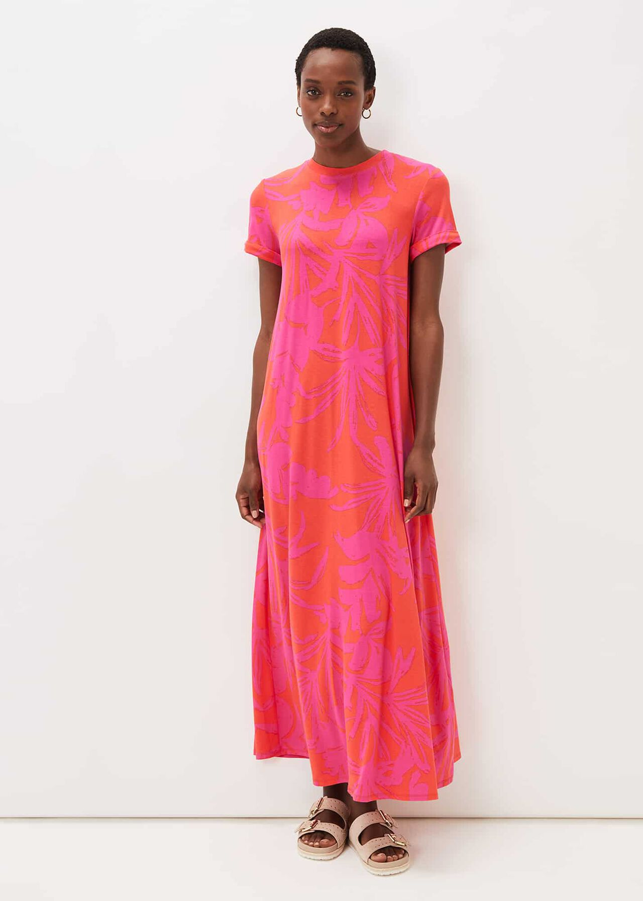 Michaela Palm Print Maxi Dress | Phase Eight