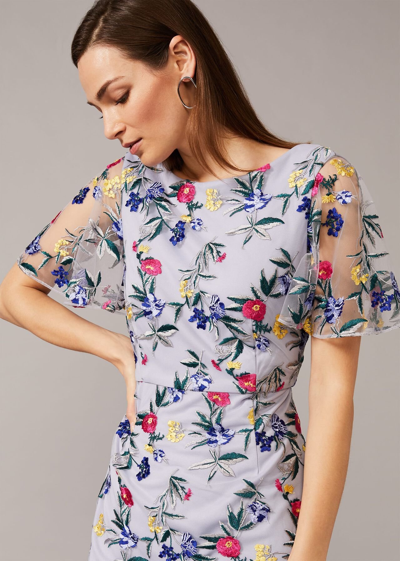 Lorie Floral Embroidered Dress
