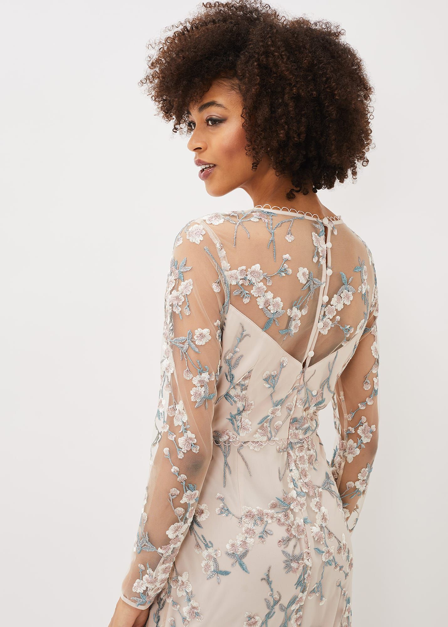 Trisha Embroidered Maxi Dress | Phase Eight