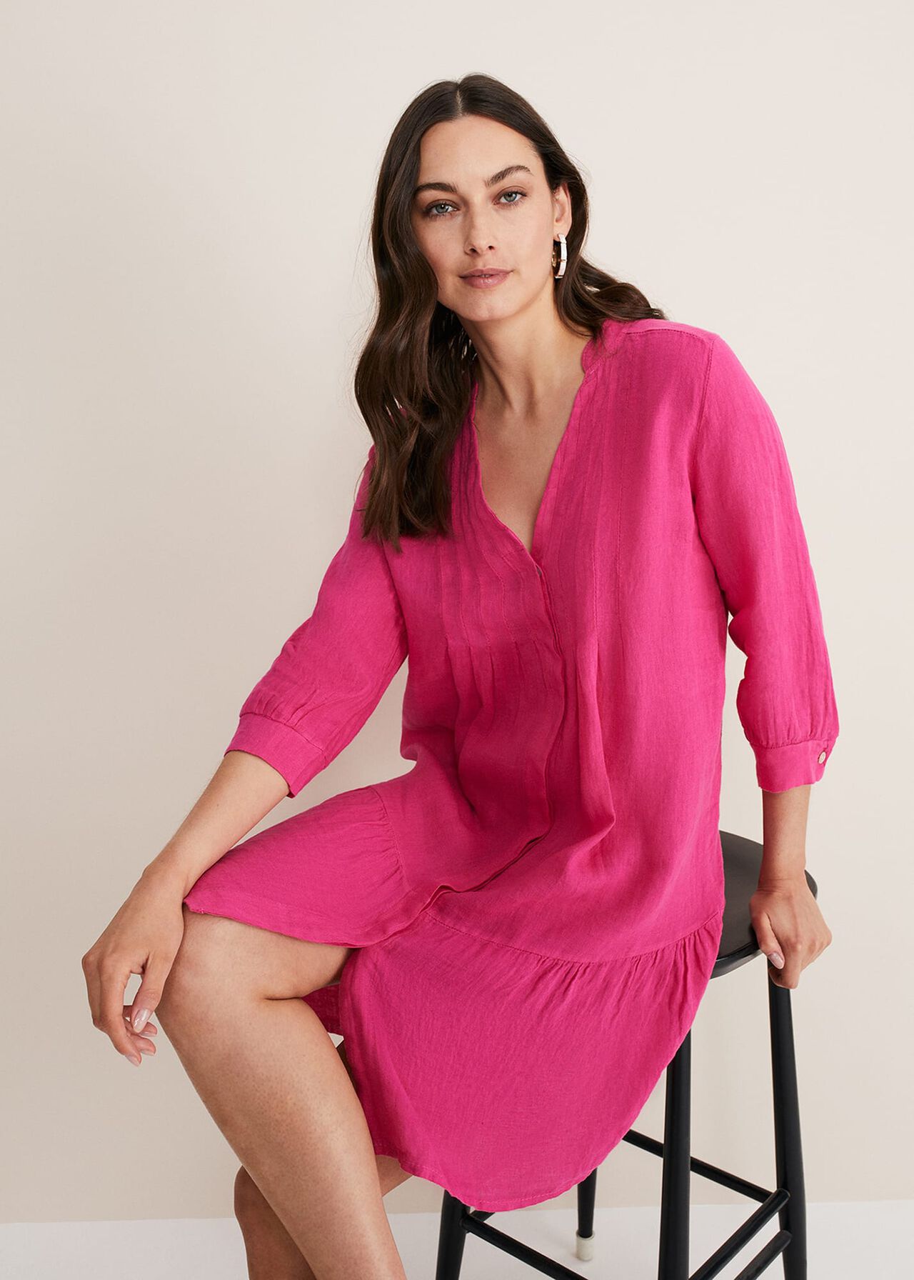 Penele Linen Swing Dress