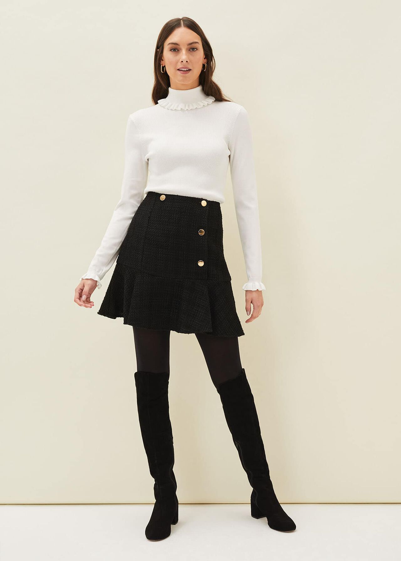 Ren Tweed Mini Skirt