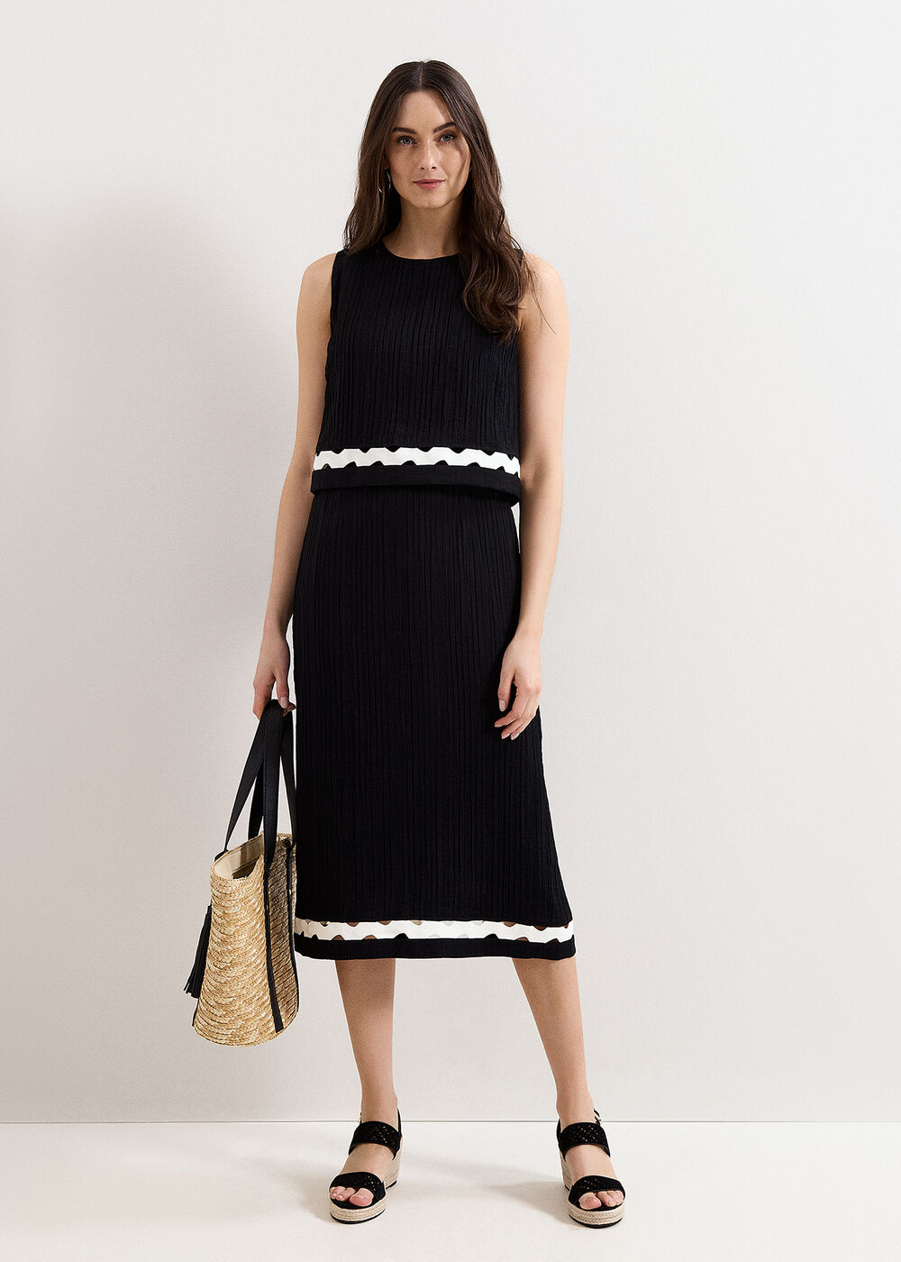 Claire Black Double Layer Dress