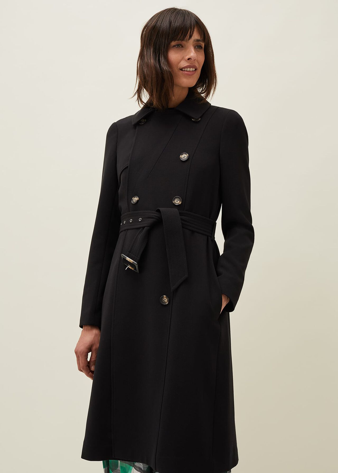 Emmy Pleat Back Trench Coat
