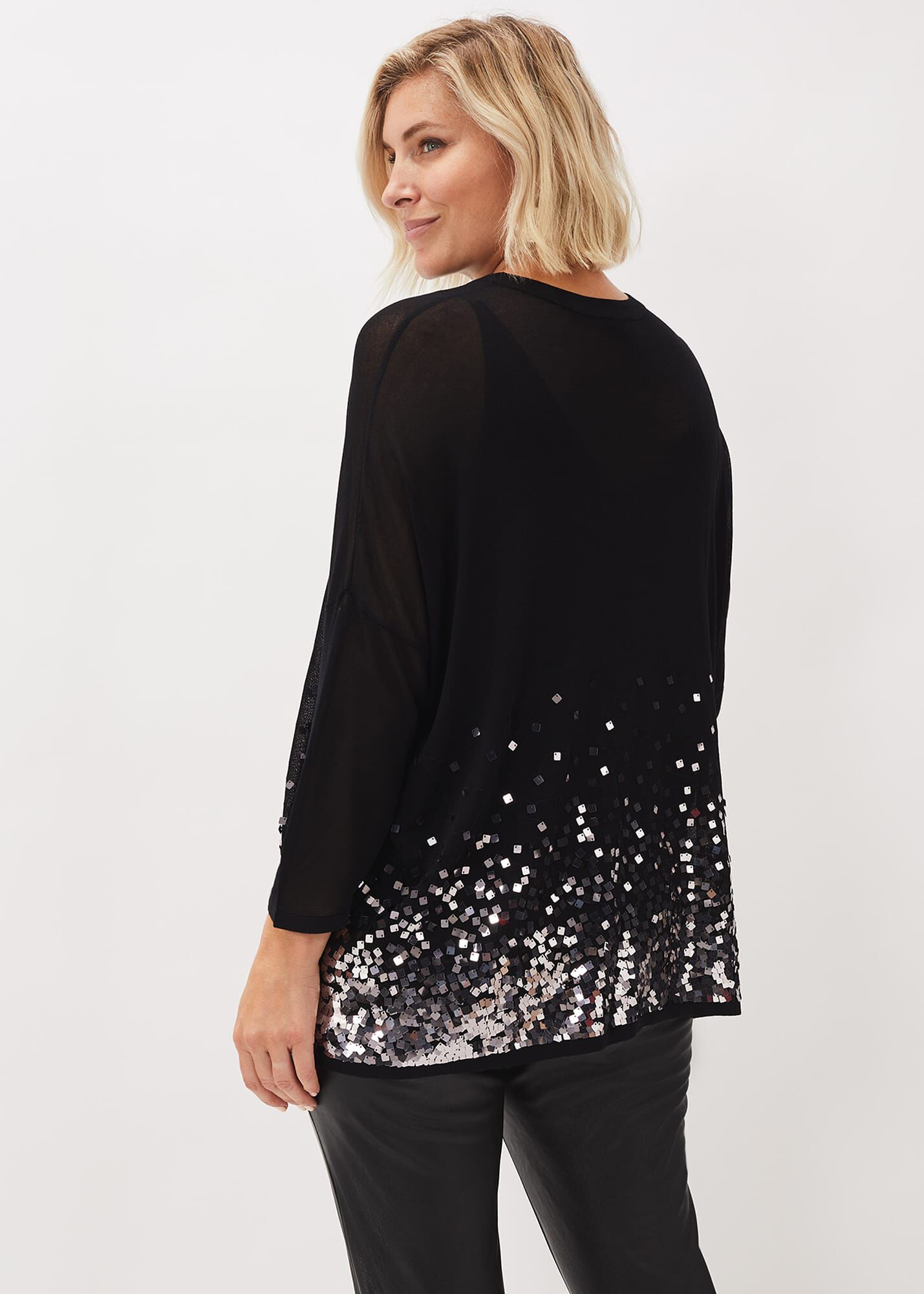 Erela Sequin Knit Top | Phase Eight