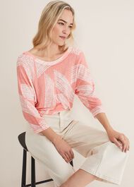 Emma Diagonal Dot Print Knit