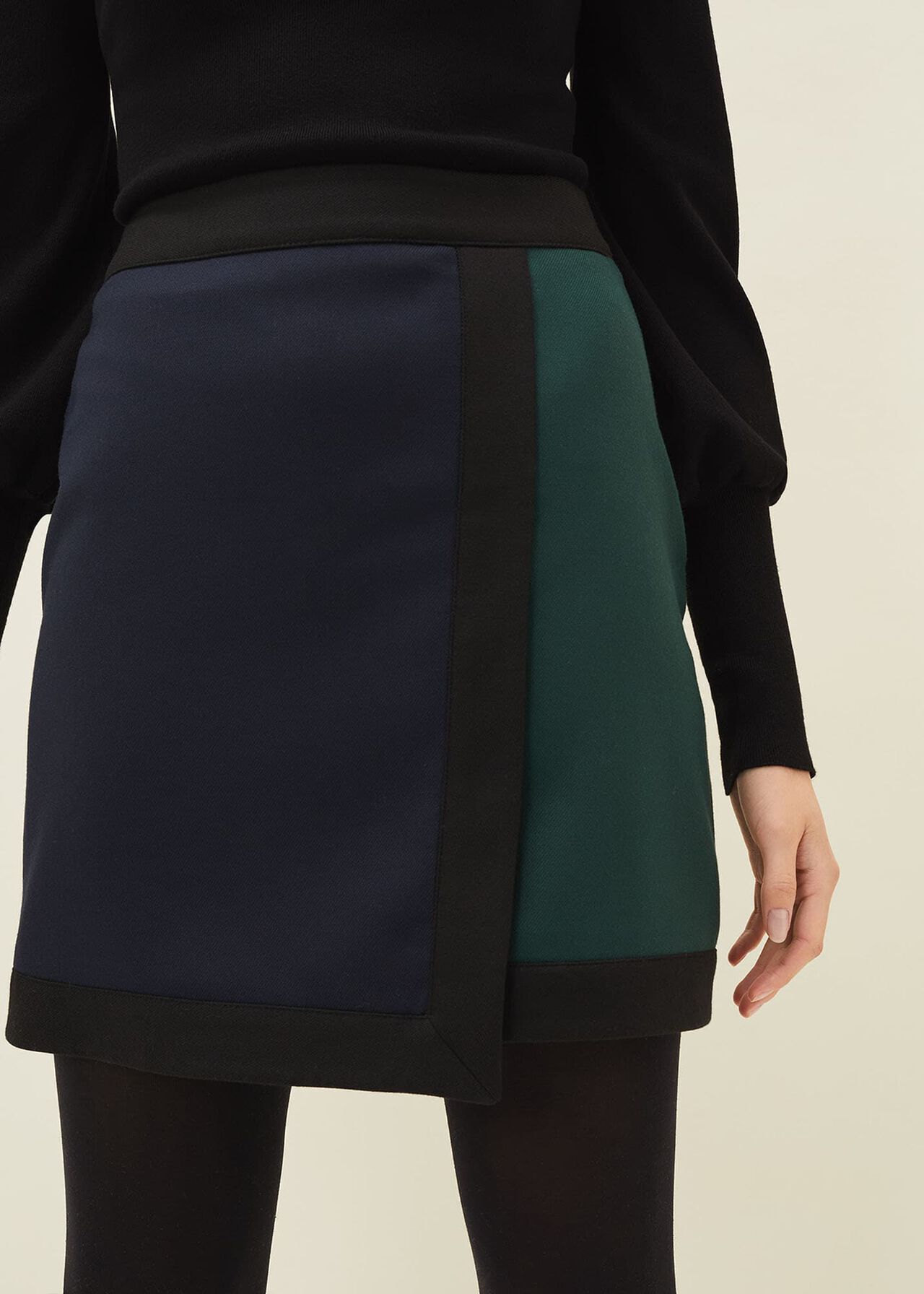 Natalie Colourblock Knitted Mini Skirt