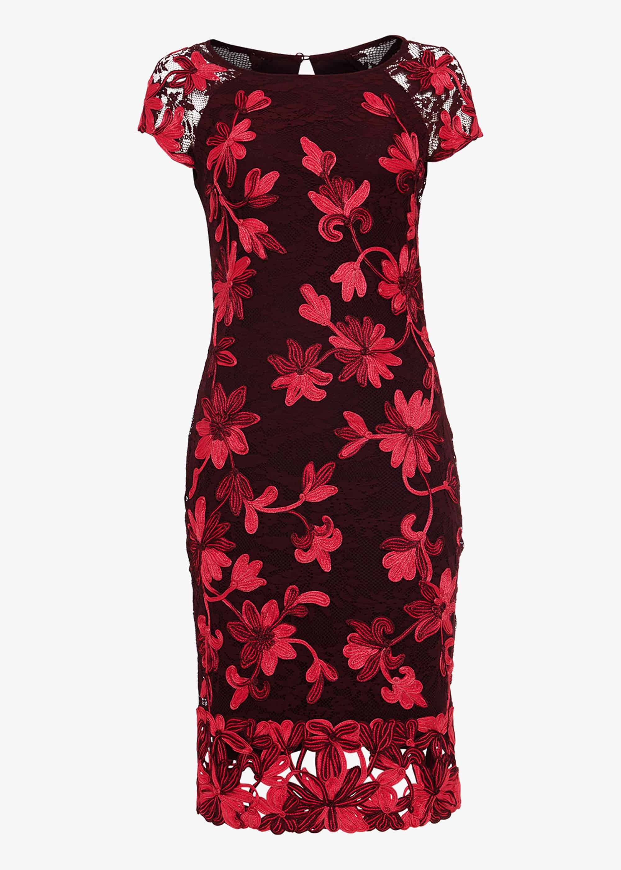 Chrissy Tapework Lace Dress