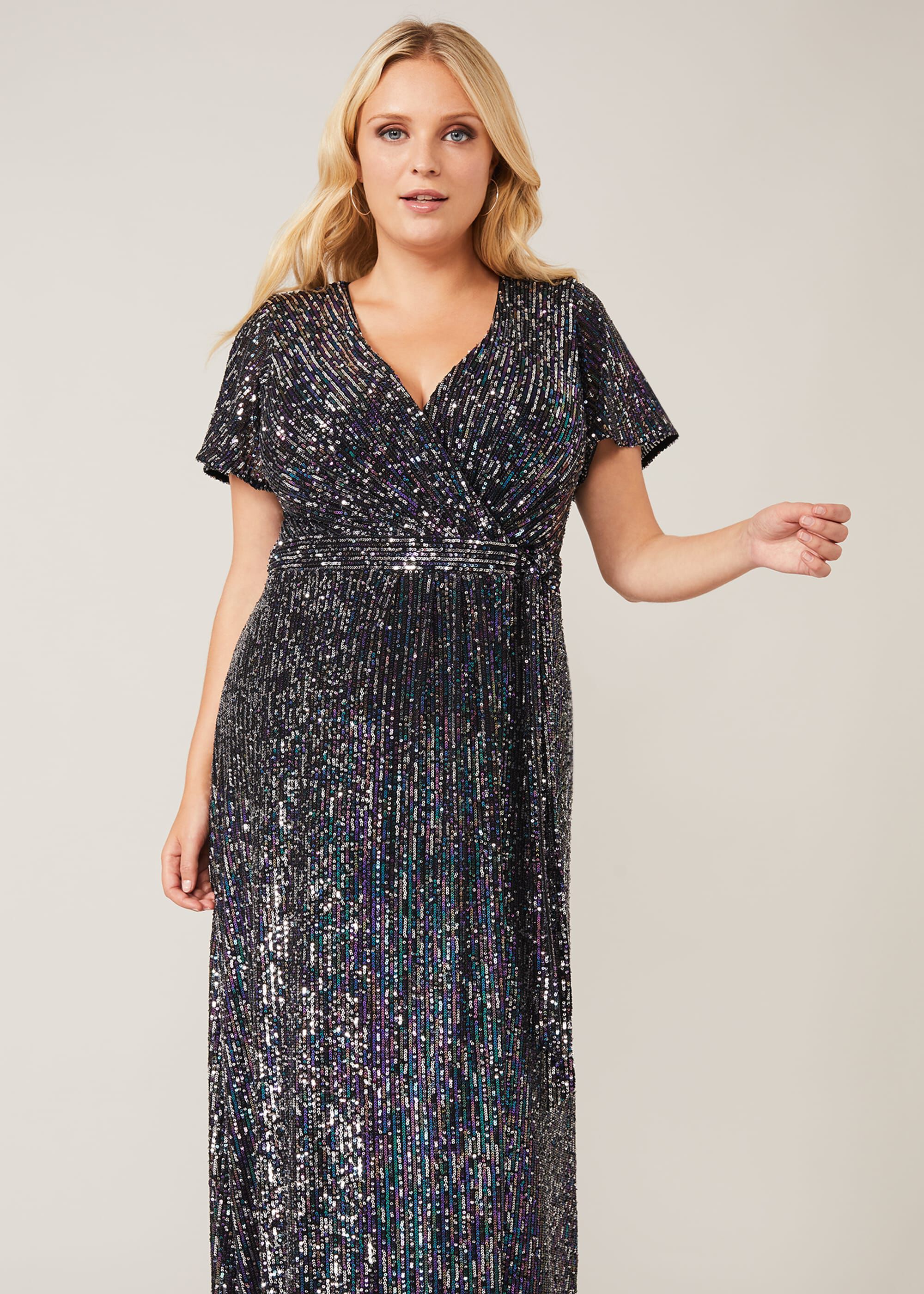 Plus size deals sequin maxi dress