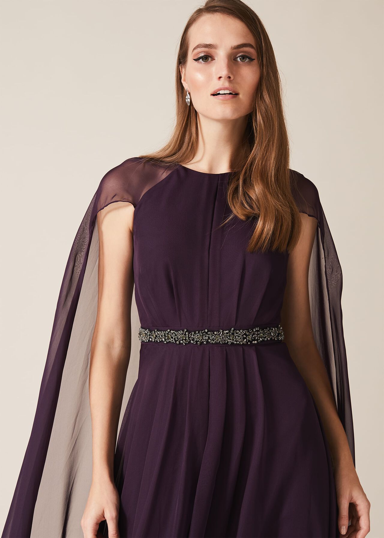 Samira Cape Beaded Dress