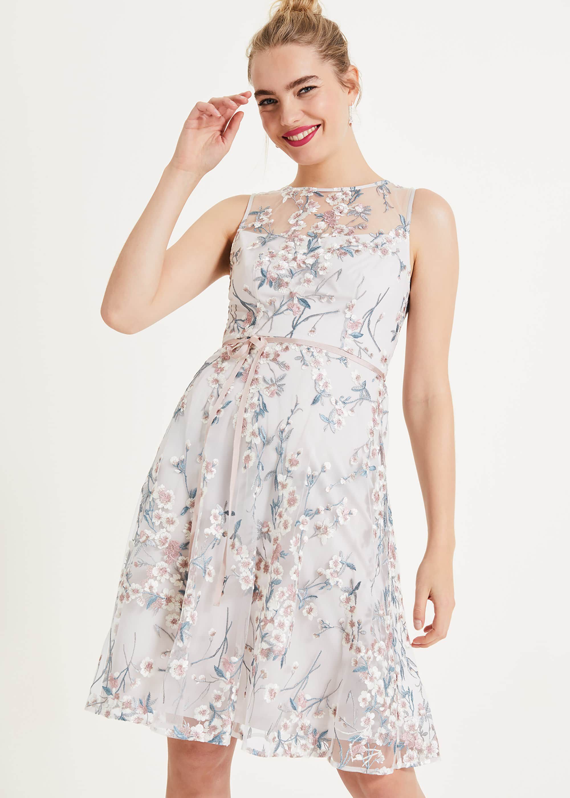 Maddy Embroidered Dress | Phase Eight