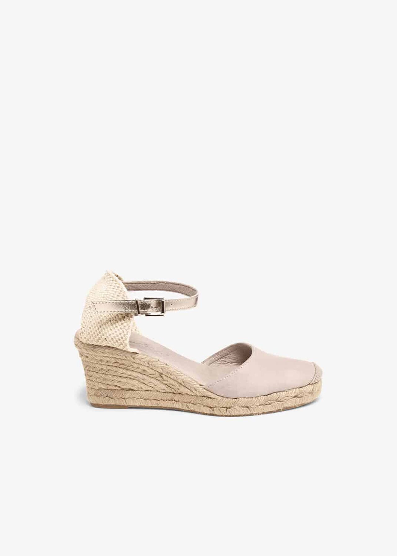 Kimmy Leather Espadrille Wedge Shoes