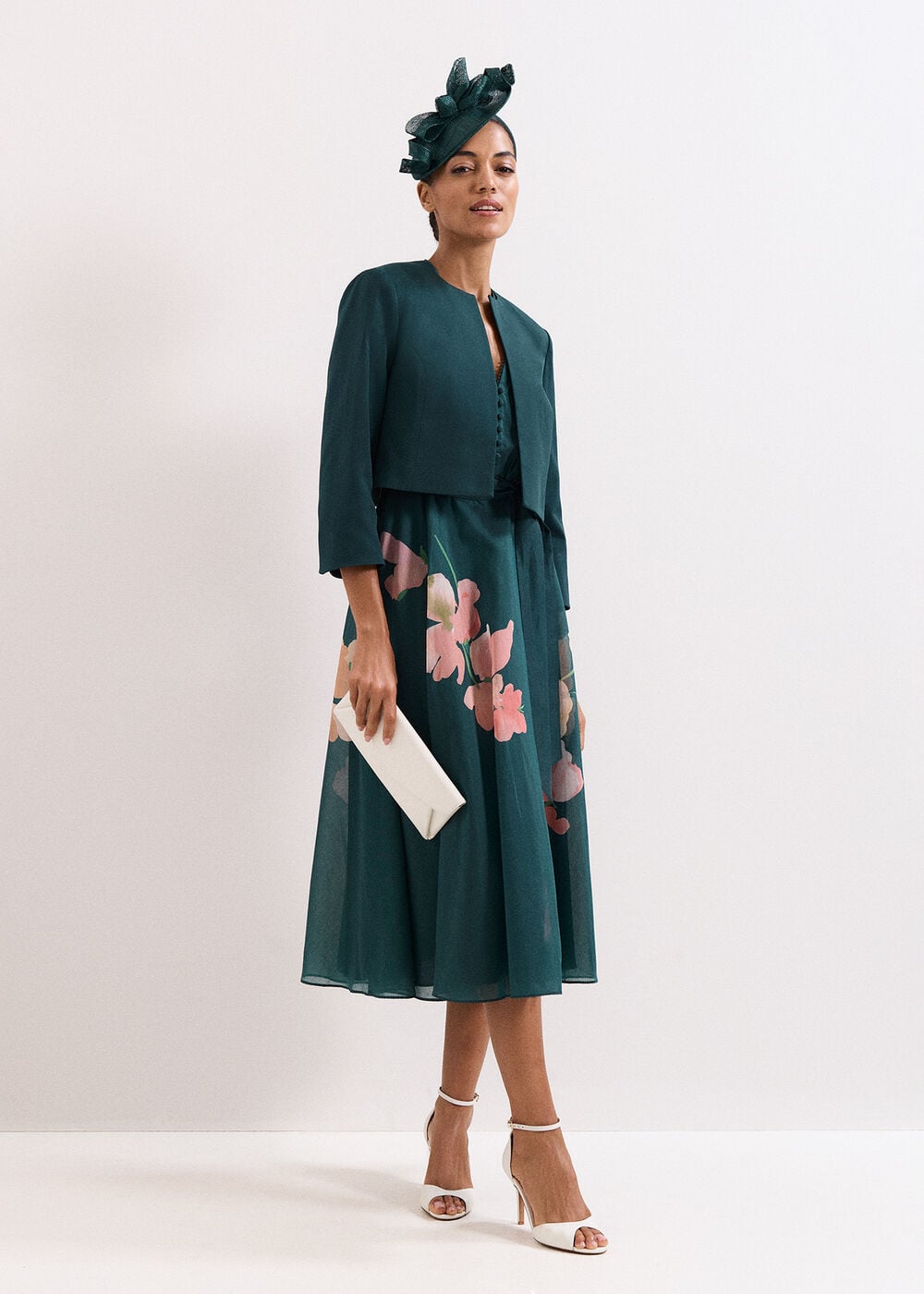 Arlette Teal Cropped Jacket