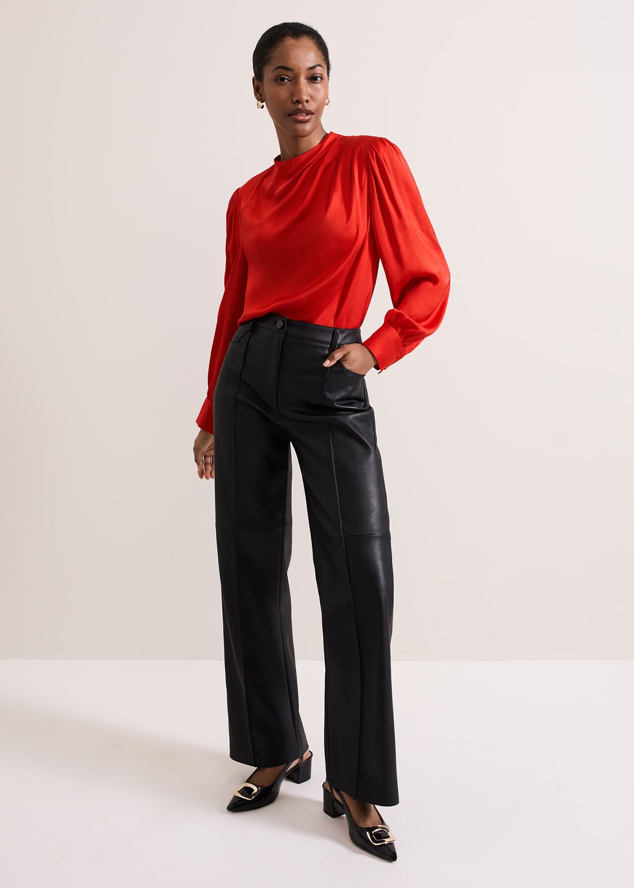 Danica Satin Drape Top