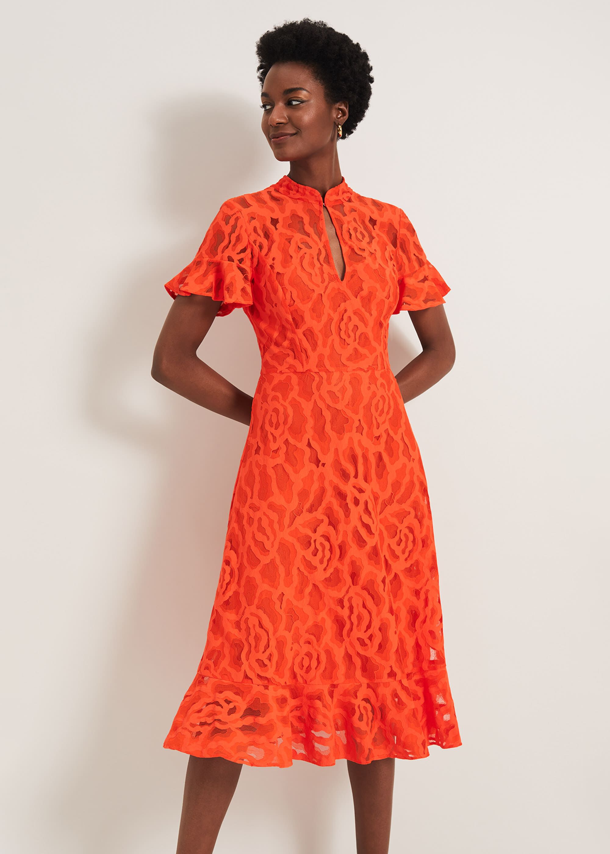 Floral lace dress cheap