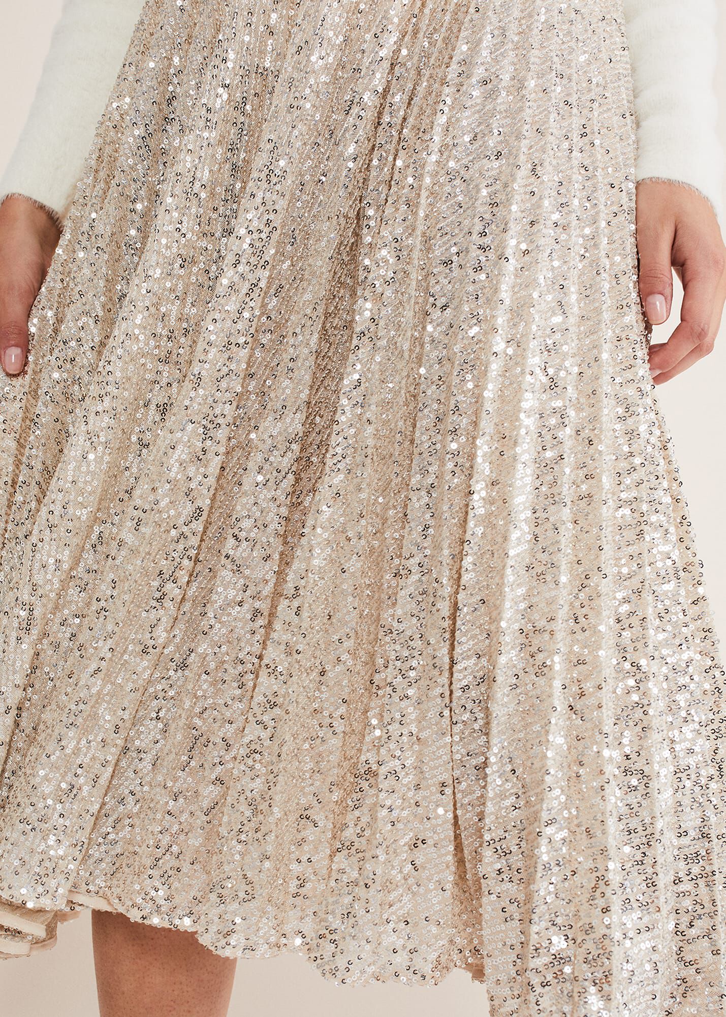 Celeste Sequin Pleat Skirt