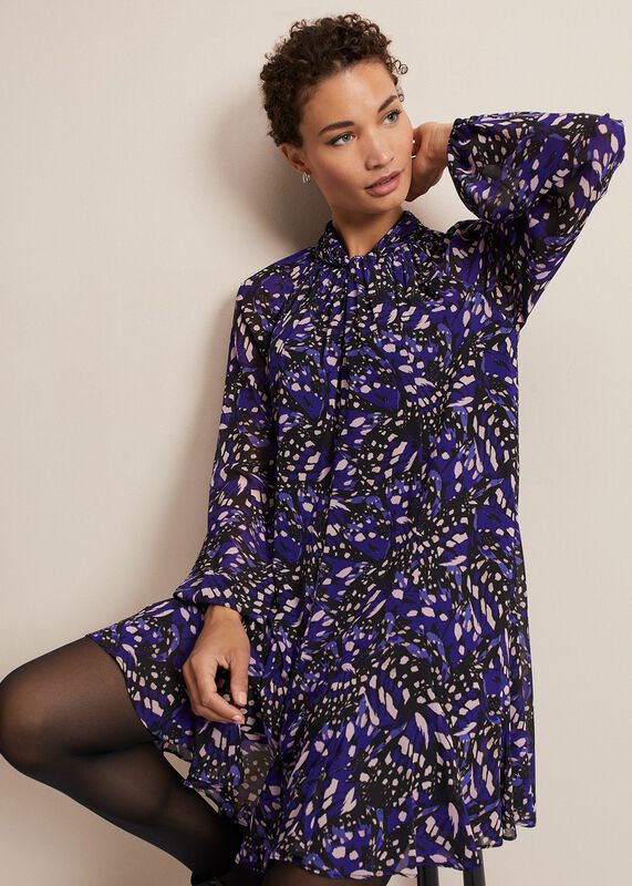 Aleka Abstract Swing Mini Dress
