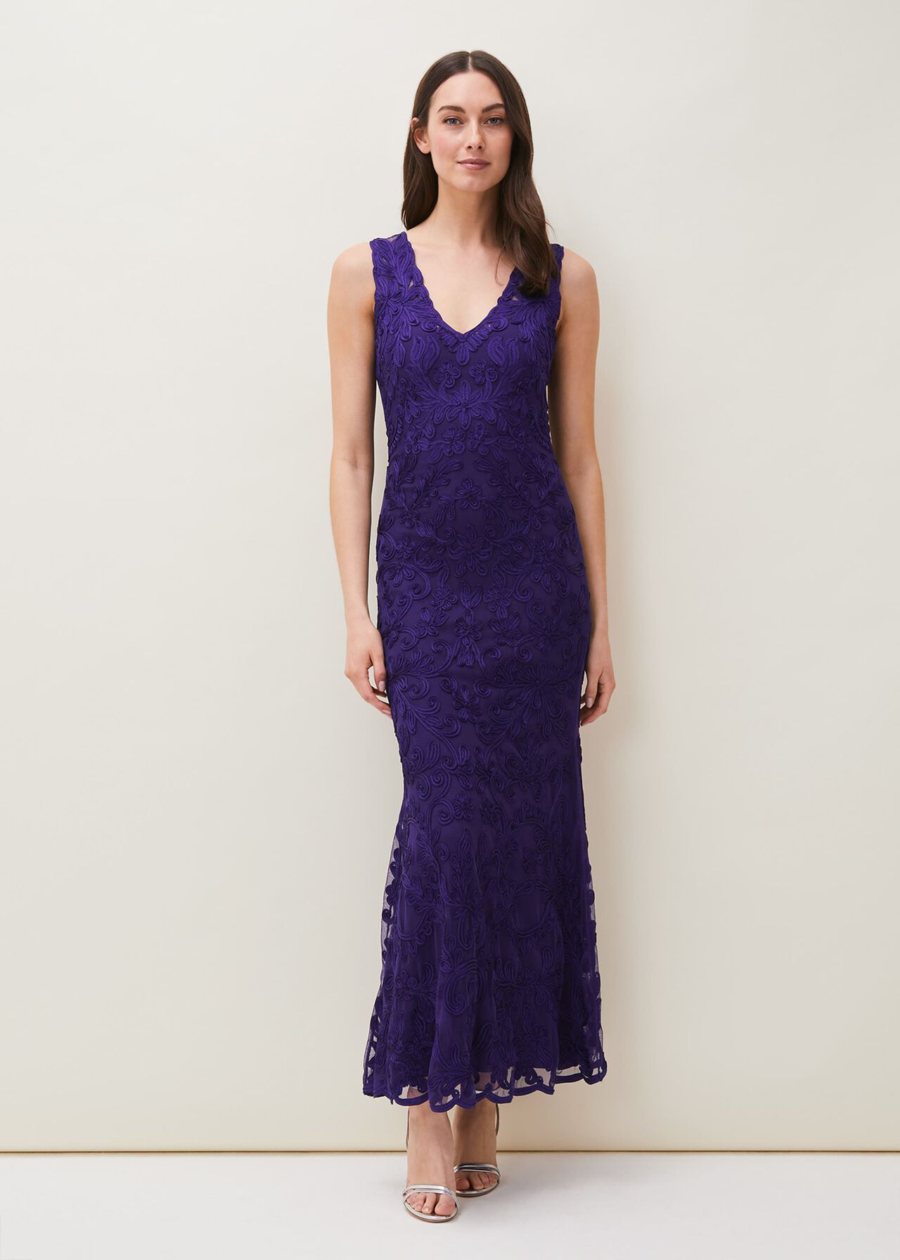 Osanne Tapework Lace Maxi Dress