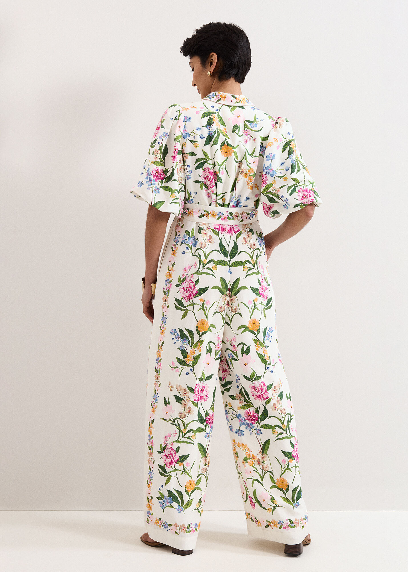 Camilla Floral Tie Waist Jumpsuit | Phase Eight ROW |