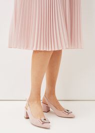 Embellished Block Heel Shoes