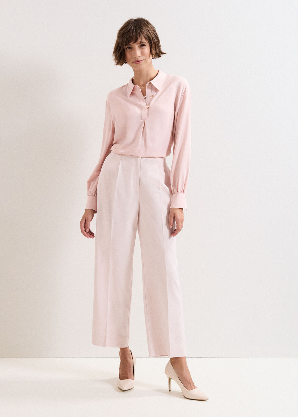Sandie Pink Wool Trousers