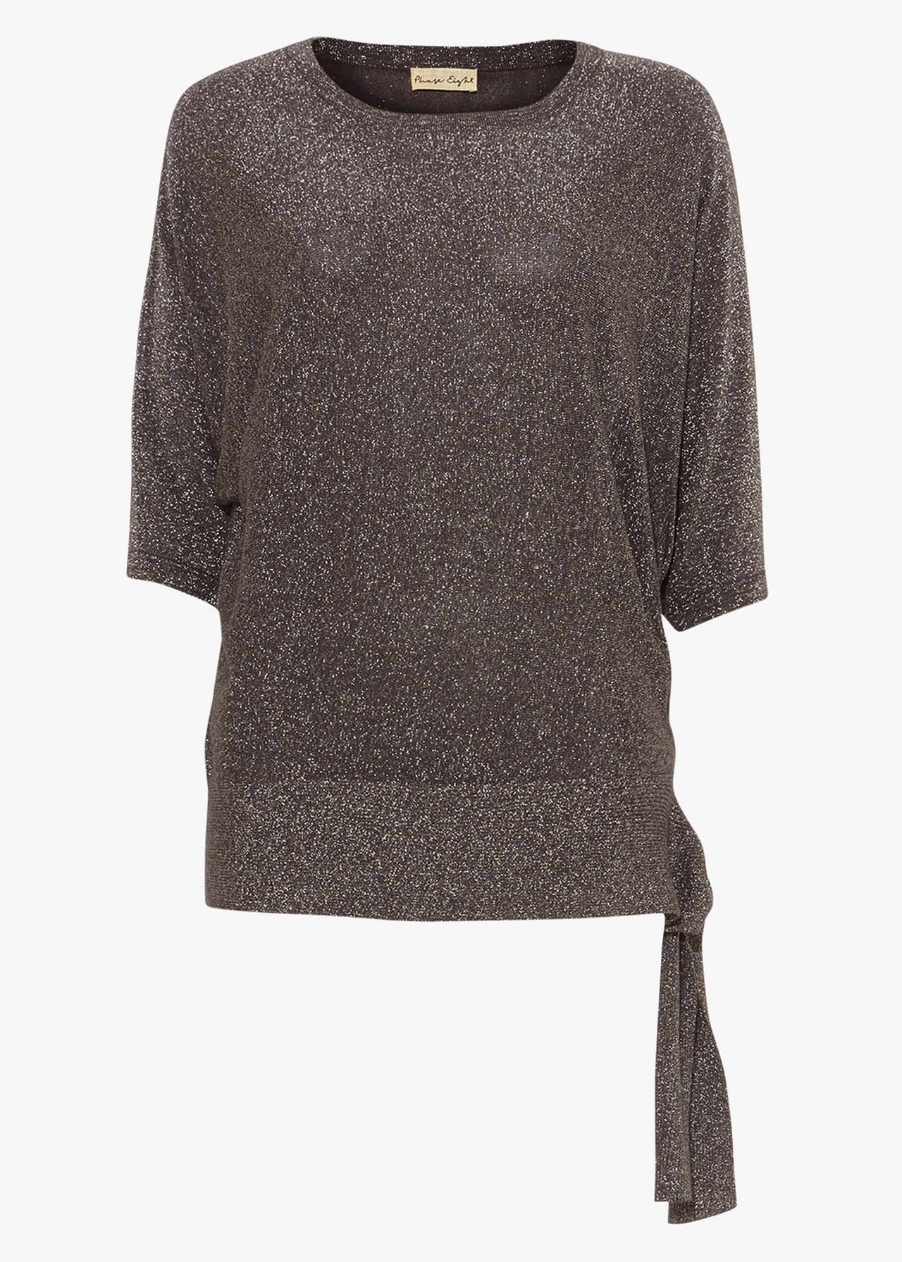 Harper Tie Shimmer Knitted Top