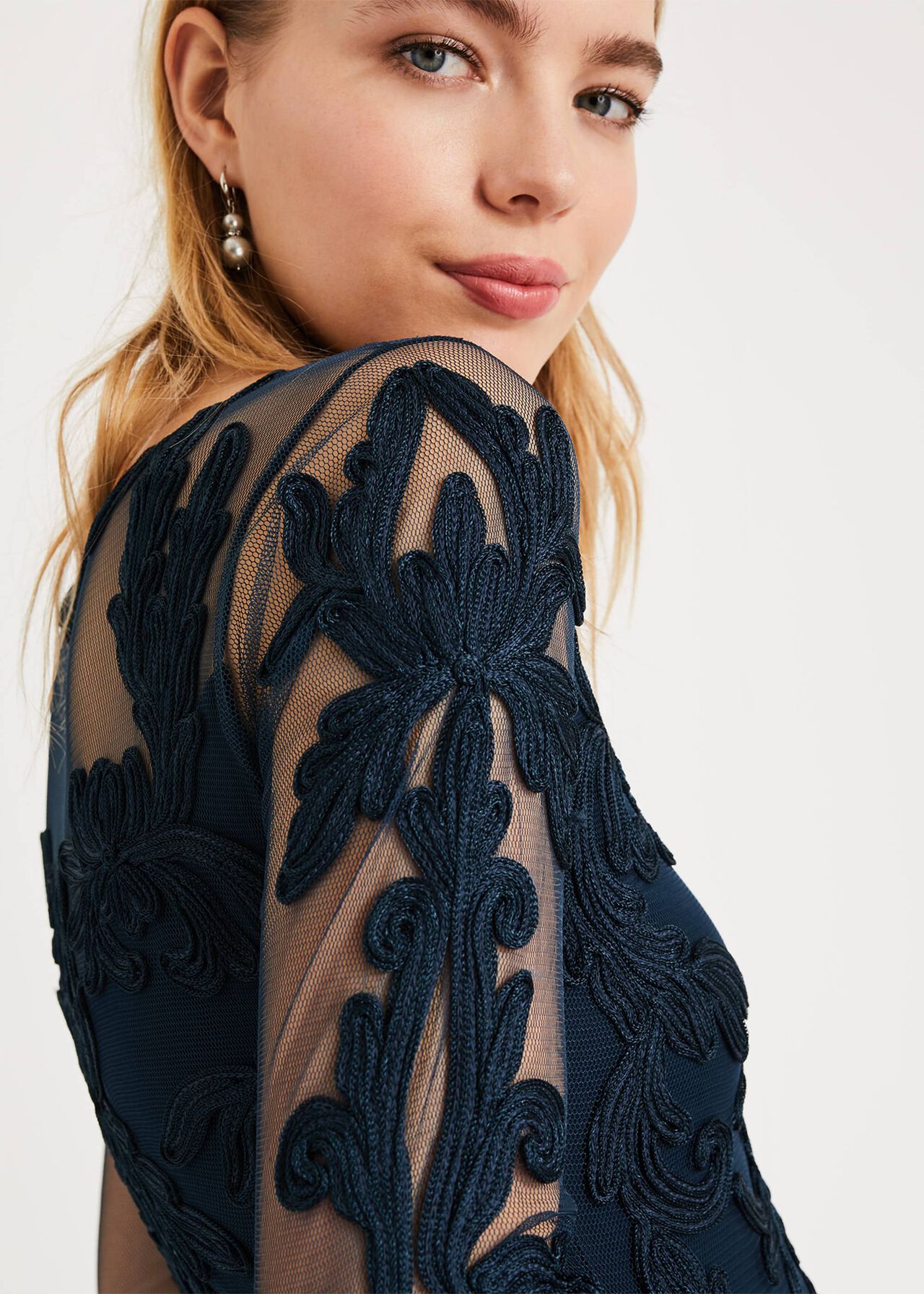 Leticia Tapework Lace Maxi Dress