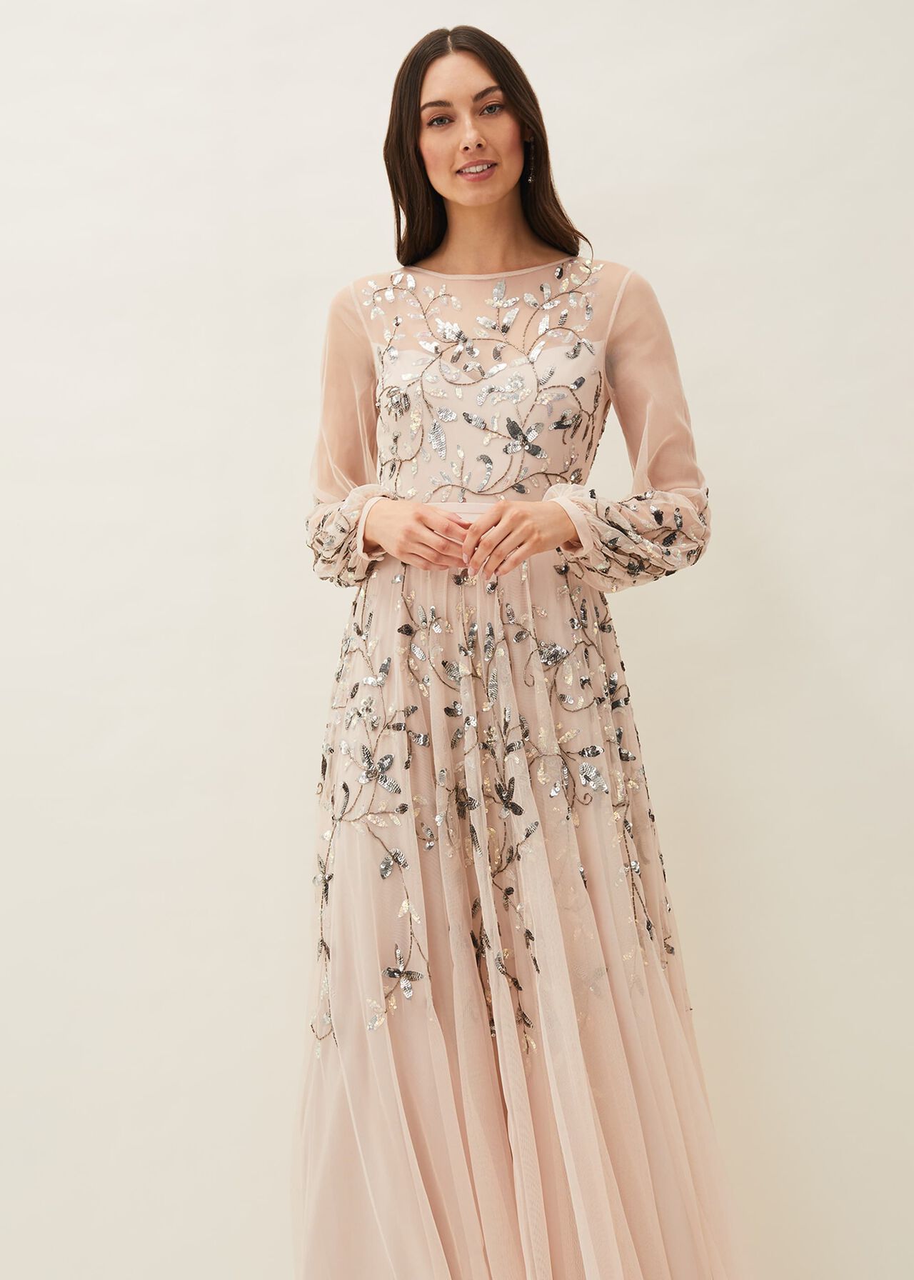 Cherrie Embellished Tulle Maxi Dress