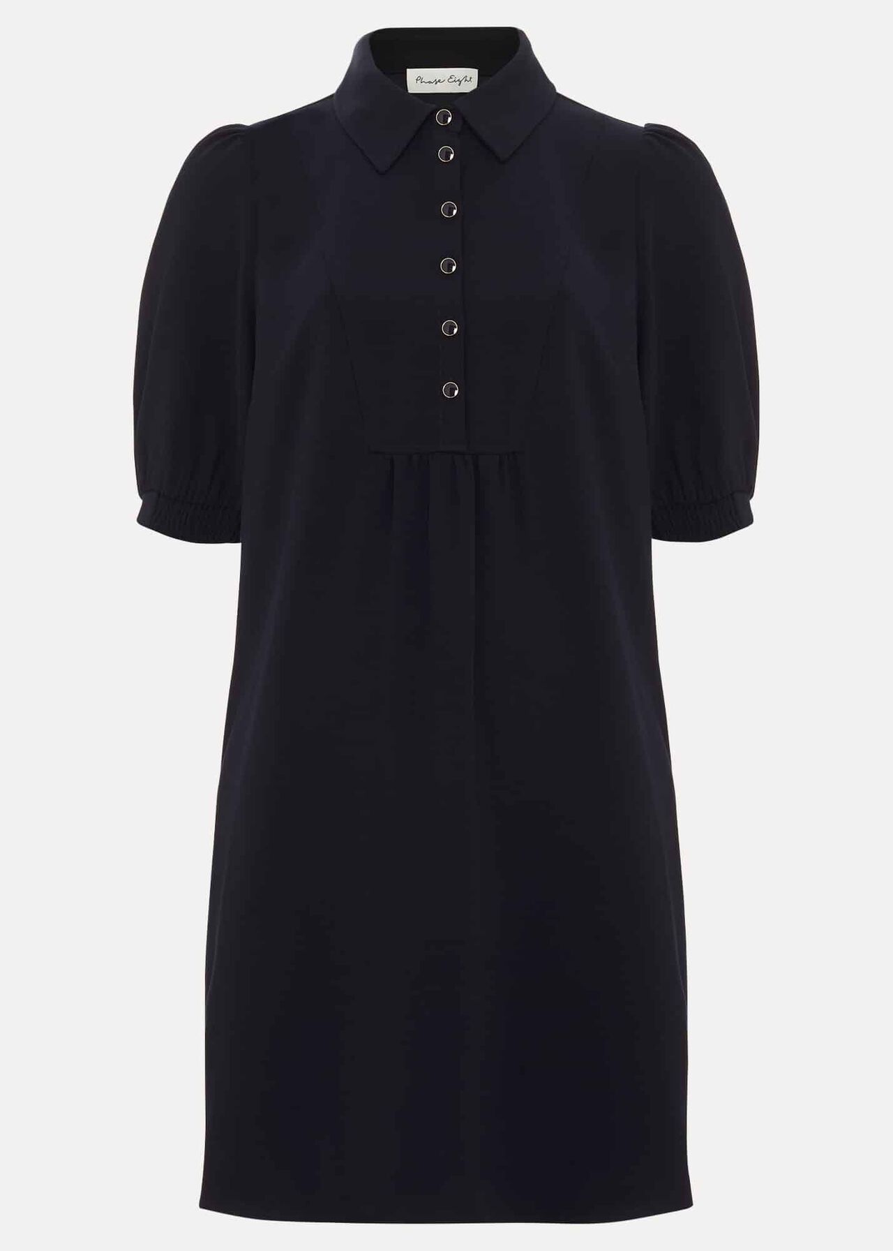 Phase Eight Claudia Button Swing Mini Dress Navy