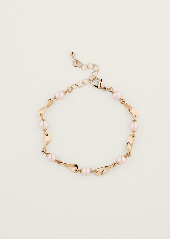 Pearl And Twist Bracelet