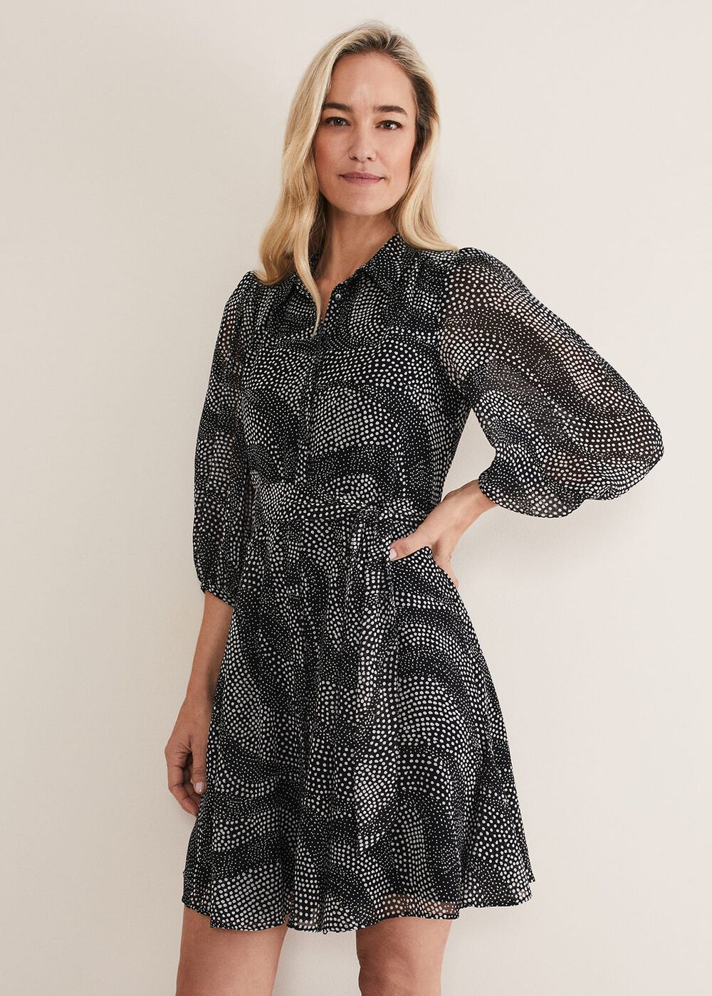 Miriam Chiffon Shirt Mini Dress