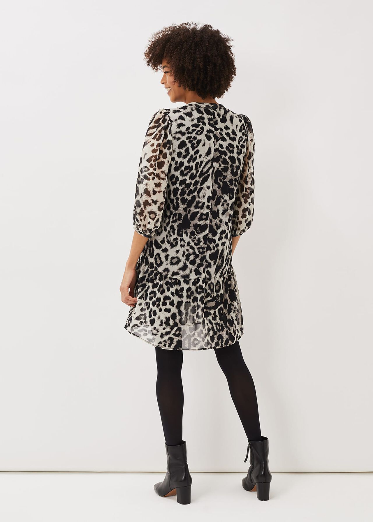 Penele Leopard Print Swing Dress