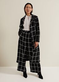 Aspen Check Drape Trench