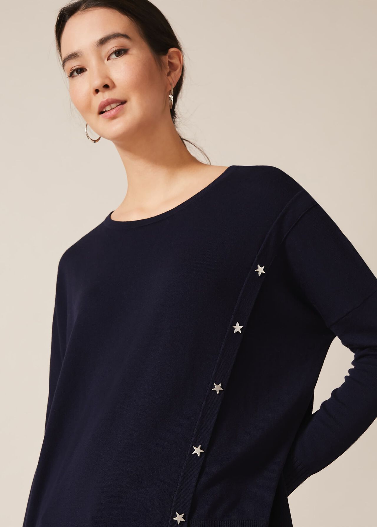 Sonny Star Button Asymmetric Jumper