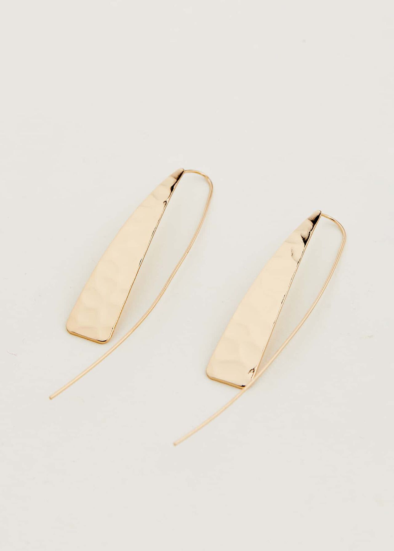 Hammered Pull Through Drop Earring
